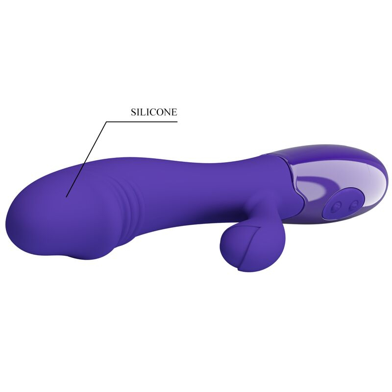 Vibrator dublu Snappy Youth pentru punctul G și stimulare clitoridiană, 30 moduri, USB, silicon violet [5]