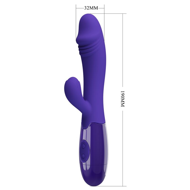 Vibrator dublu Snappy Youth pentru punctul G și stimulare clitoridiană, 30 moduri, USB, silicon violet [3]