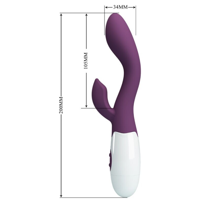 Vibrator G-Spot Pretty Love Brighty, 30 functii de vibratie, mov, 210x70x40mm [7]