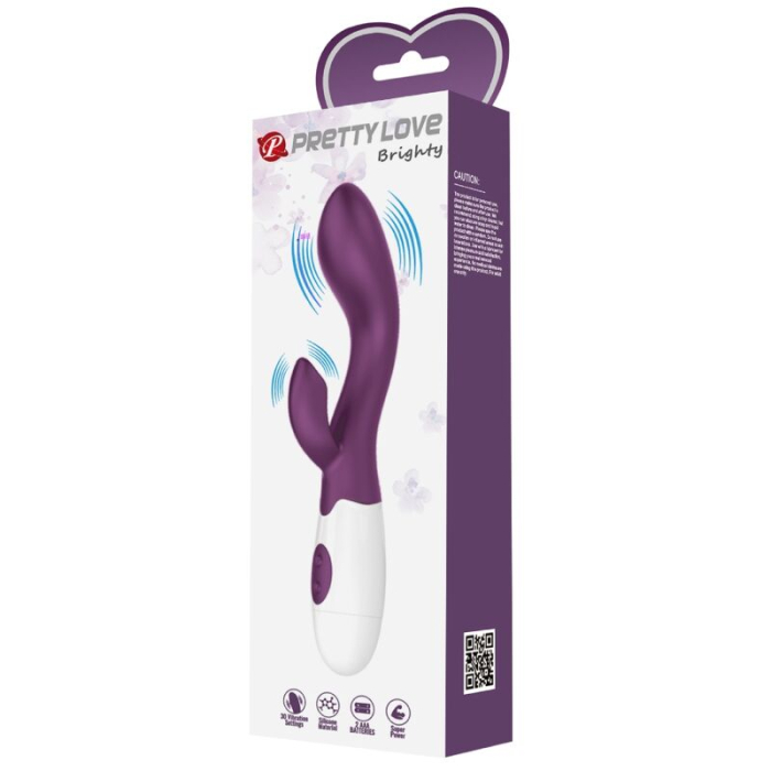 Vibrator G-Spot Pretty Love Brighty, 30 functii de vibratie, mov, 210x70x40mm [10]