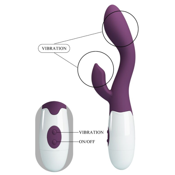 Vibrator G-Spot Pretty Love Brighty, 30 functii de vibratie, mov, 210x70x40mm [8]