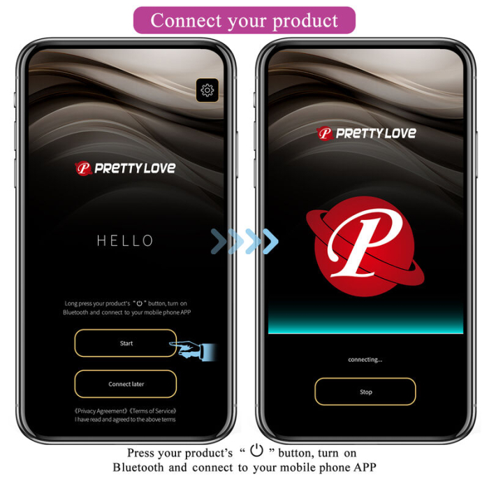 Vibrator Pretty Love Hector, 12 functii de vibratie, 5 functii de electro-stimulare, control prin aplicatie, silicon moale [14]