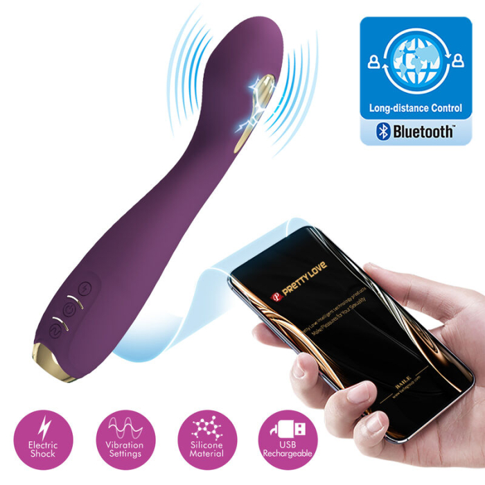 Vibrator Pretty Love Hector, 12 functii de vibratie, 5 functii de electro-stimulare, control prin aplicatie, silicon moale [7]