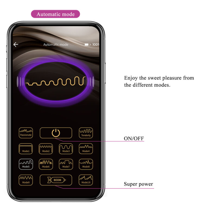 Vibrator Pretty Love Hector, 12 functii de vibratie, 5 functii de electro-stimulare, control prin aplicatie, silicon moale [17]