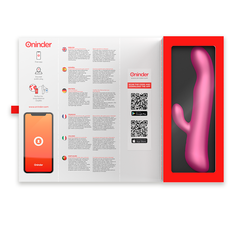 Vibrator Rabbit cu rotație pentru punctul G și vibrații pentru clitoris, control prin aplicație, Oslo, roz [4]