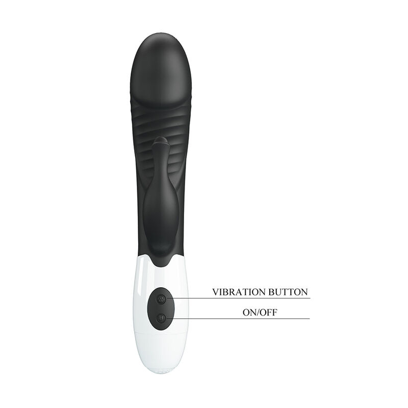 Vibrator Rabbit cu stimulare simultană pentru punctul G și clitoris, 30 funcții, Rasmussen, negru [8]