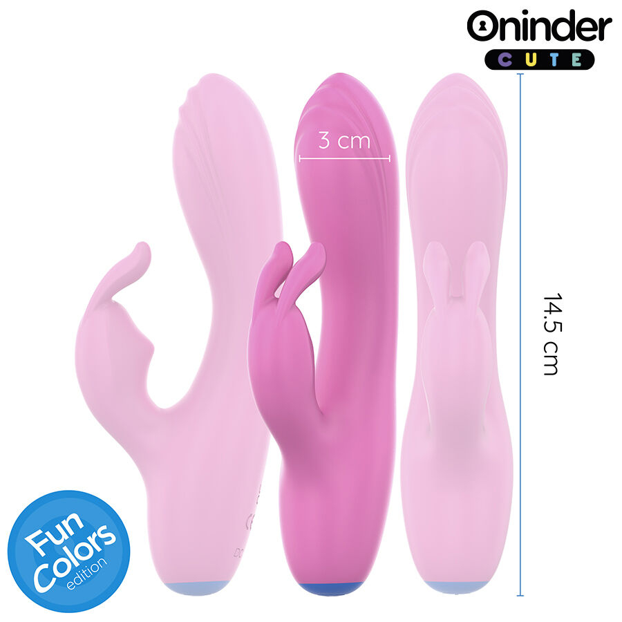 Vibrator rabbit Cute Love Bunny pentru stimularea punctului G și clitorisului, control prin aplicație de oriunde, reîncărcabil USB-C, roz [3]