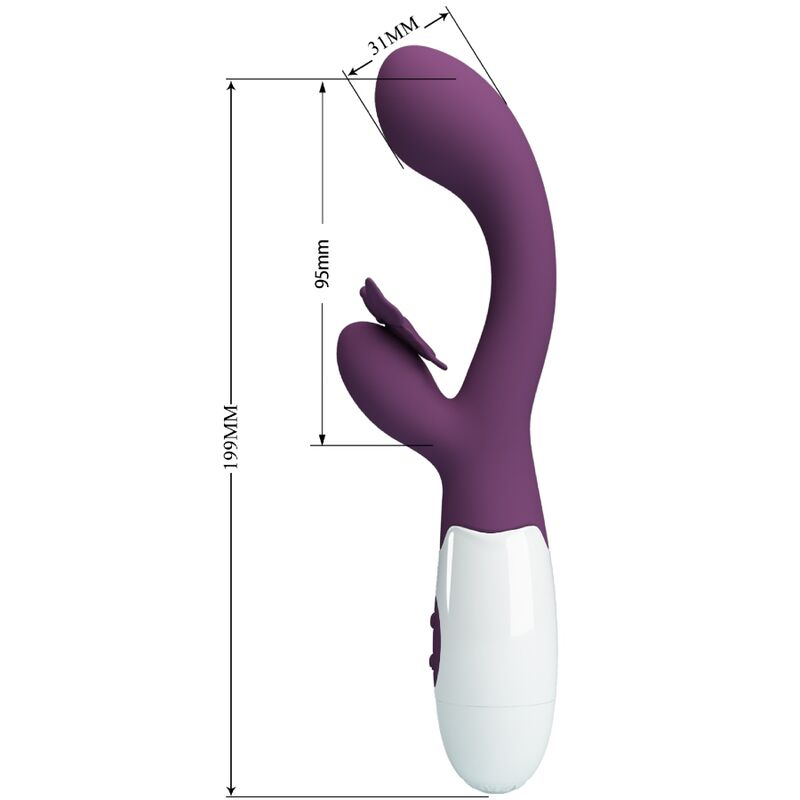 Vibrator Rabbit Pretty Love Butterfly Kiss violet – 30 vibrații [6]