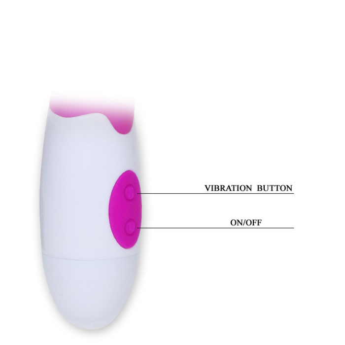 Vibrator rabbit Pretty Love Snappy, stimulare punct G si clitoris, 30 moduri vibratii, silicon ABS, 20 cm [5]