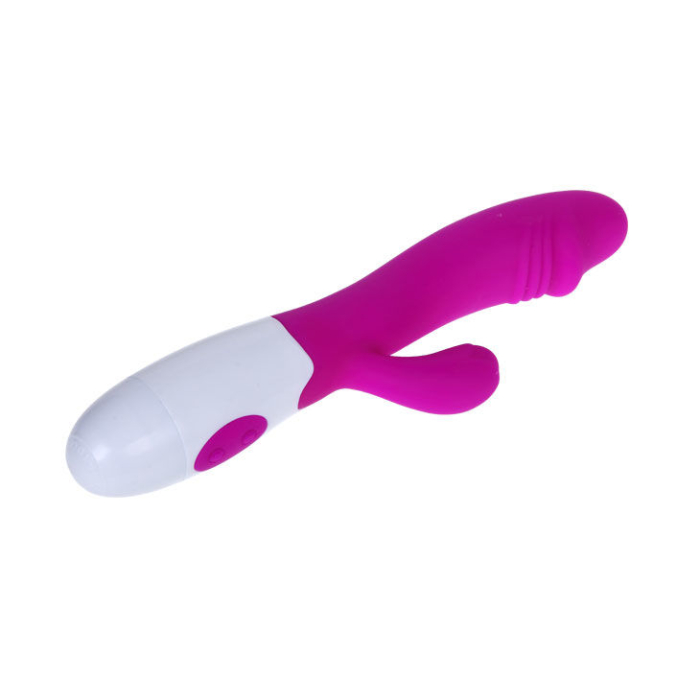 Vibrator rabbit Pretty Love Snappy, stimulare punct G si clitoris, 30 moduri vibratii, silicon ABS, 20 cm [2]