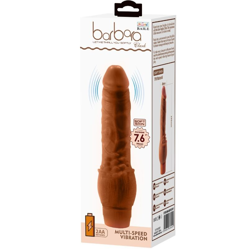 Vibrator realist Baile Barbara 19,5 cm Mulatto [6]