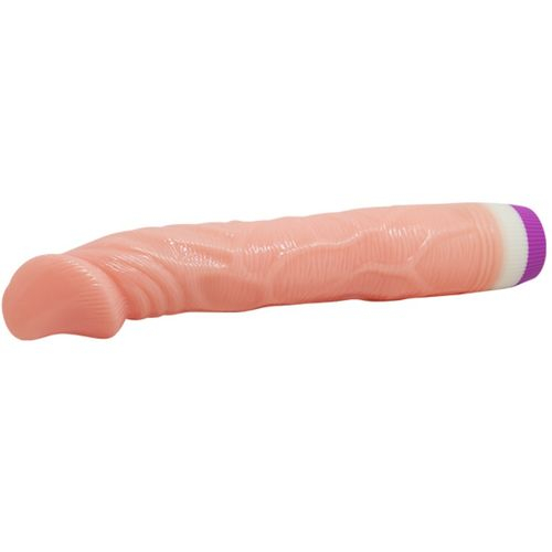 Vibrator realist BAILE Natural, culoare naturală, cu intensitate reglabilă prin comandă rotativă la bază. Lungime totală 22 cm, diametru 4 cm, materiale PVC și ABS. Alimentare cu două baterii AA. [4]