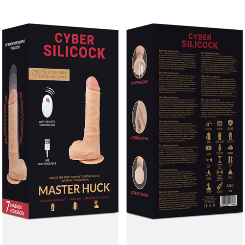 Vibrator realist CYBER SILICOCK Master Huck cu telecomandă 20,9 cm [7]