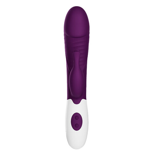 Vibrator cu Stimulare Dublă Pretty Love Rogue Muse, Mov [4]