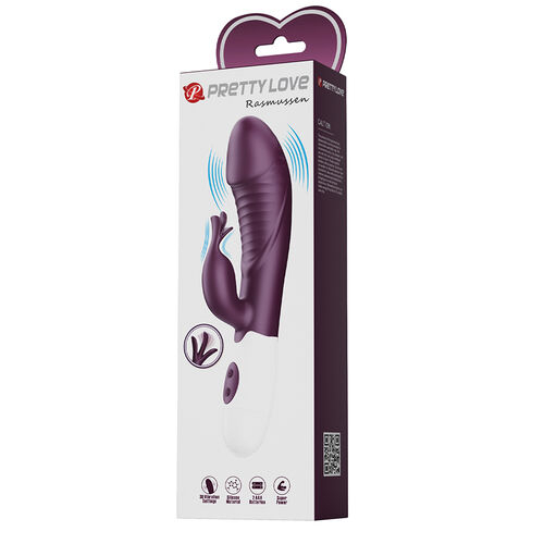 Vibrator cu Stimulare Dublă Pretty Love Rogue Muse, Mov [7]