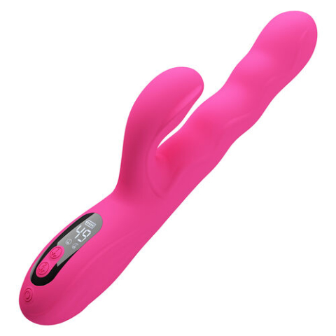 Vibratoare - Vibrator Pretty Love Winters cu Display LED și Stimulare Dublă, Roz