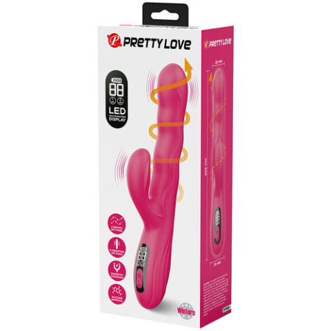 Vibrator Pretty Love Winters cu Display LED și Stimulare Dublă, Roz [9]