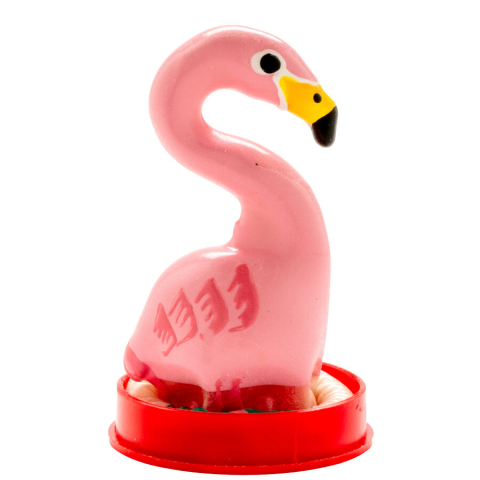 Prezervativ decorativ pictat manual – Model Flamingo Roz, CONDOMERIE [1]