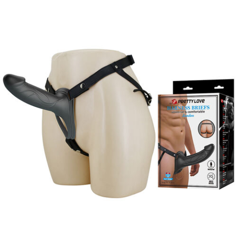 Strap-On Pretty Love Landon cu Extensie pentru Penis și Ham Ajustabil, Negru [1]