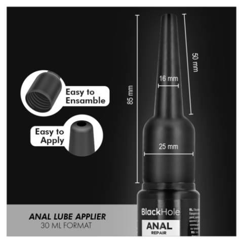 Aplicator pentru Lubrifiant Anal Black Hole, Mărimea S, Compatibil 30 ml [4]