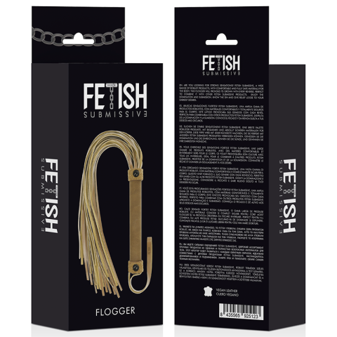 Bici BDSM tip flogger din piele vegană, cu multiple fâșii flexibile și curea pentru încheietură, 28 cm [5]