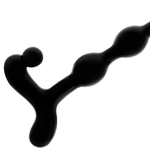 Bile anale Addicted Toys negre – 5 bile, 22 cm [1]