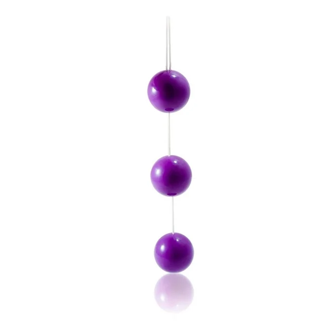 Bile anale BAILE Strip lila, 3 bile din ABS cu inel, 20 cm [1]