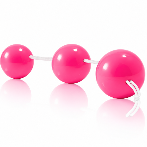 Pluguri și Bile Anale - Bile anale Baile Strip Pink – 3 bile, 20 cm