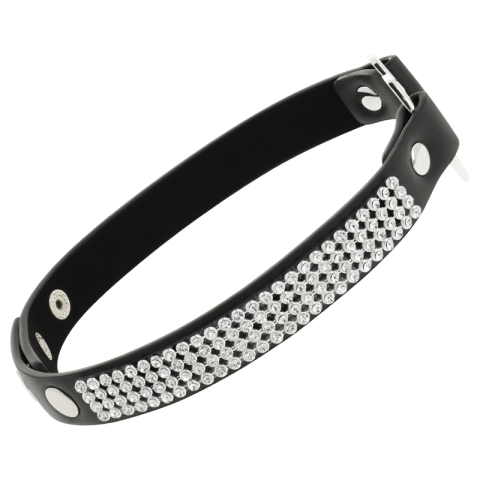 Choker Coquette Chic Desire din piele vegană cu inimă – negru [2]