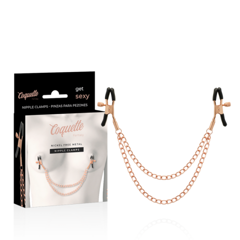 BDSM - Cleme pentru sfârcuri cu lanț Coquette Chic Desire Fantasy