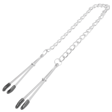 Cleme reglabile pentru sfârcuri Darkness din metal cu lanț [2]