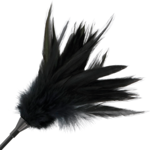 Cravașă BDSM DARKNESS cu pene negre, 48 cm [2]