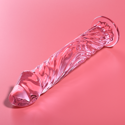 Dildo din sticlă Nebula by Ibiza Model 12 roz – 17 cm [2]