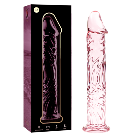 Dildo din sticlă Nebula by Ibiza Model 12 roz – 17 cm [4]