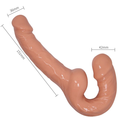 Dildo dublu fără curele Baile Ultra Passionate – flexibil [1]