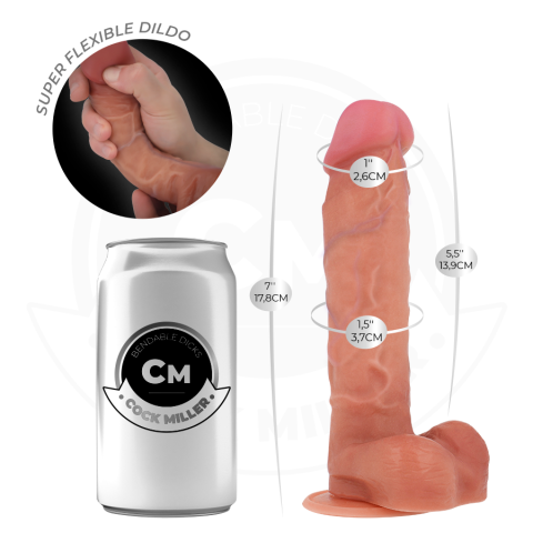 Dildouri - Dildo hiperrealist articulabil Cock Miller 17,8 cm