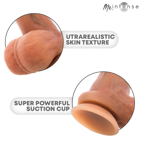 Dildo realist din silicon cu testicule și ventuză, 17,8 cm, Ø 4,2 cm [4]