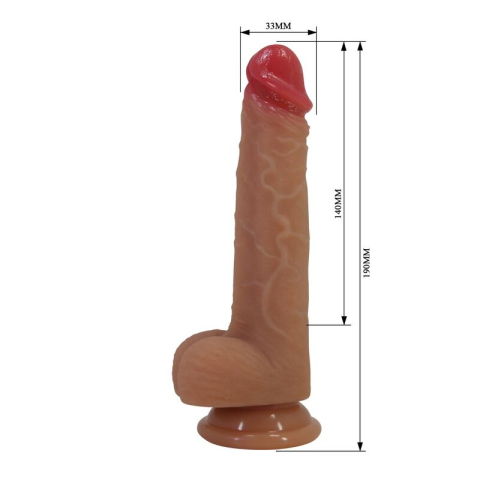 Dildo realist Jovita din silicon cu ventuză, 19 cm [7]