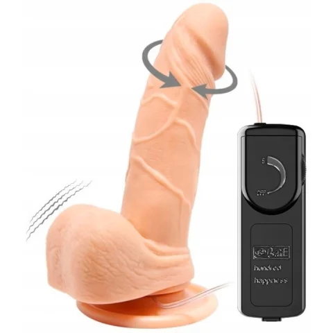 Dildouri - Dildo Realist Prime cu Ventuză, Silicon, Textură Realistă, Hipoalergenic