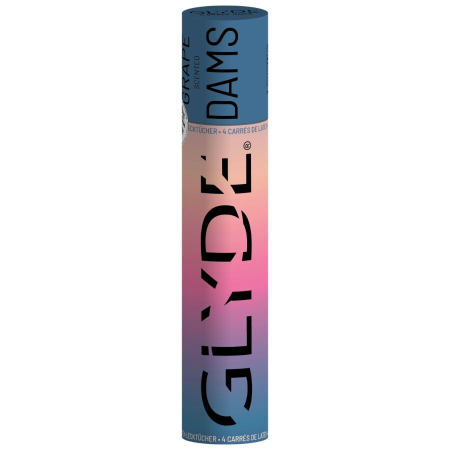 Prezervative - Folie protectie latex Sheer Glyde Dams, aroma struguri, 4 buc, pentru igiena intima, fara lubrifiere