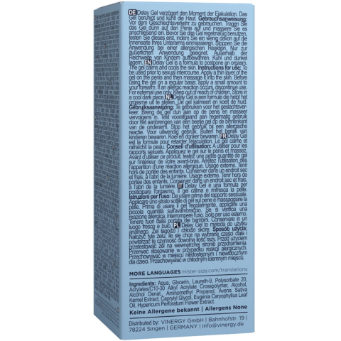 Gel Delay MISTER SIZE pentru Bărbați, Efect de Întârziere și Răcorire, 50 ml [3]