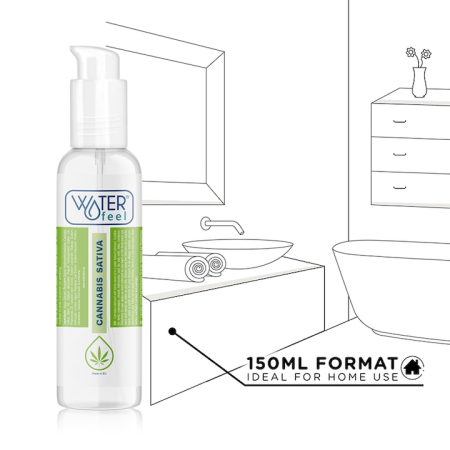 Gel lubrifiant, WATERFEEL 150 ml, pe baza de apa, compatibil cu prezervative, cu aroma de cannabis [1]