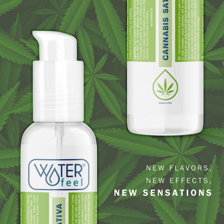 Gel lubrifiant, WATERFEEL 150 ml, pe baza de apa, compatibil cu prezervative, cu aroma de cannabis [4]