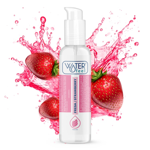Lubrifianti - Gel lubrifiant, WATERFEEL 175 ml, pe baza de apa, compatibil cu prezervative, cu aroma de capsuni