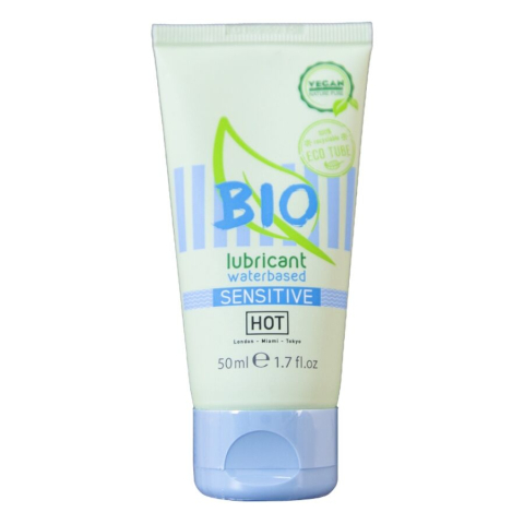 Lubrifianți - HOT BIO Sensitive – Lubrifiant intim BIO pe bază de apă pentru piele sensibilă, 50 ml