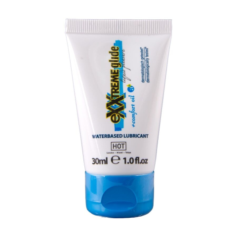 HOT eXXtreme Glide – Lubrifiant intim pe bază de apă cu Comfort Oil a+, 30 ml
