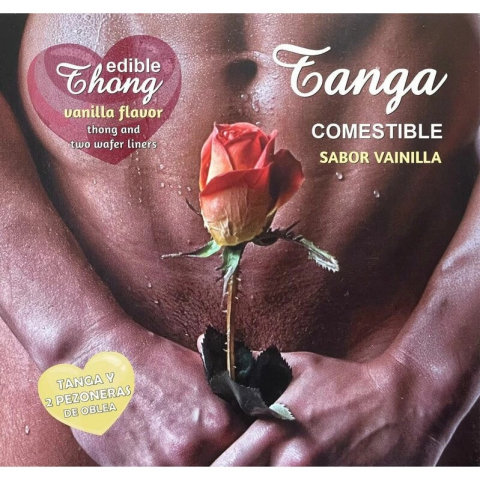 Lenjerie sexy - Hotflowers Chiloti tanga comestibili pentru barbati + 2 capace de vanilie set
