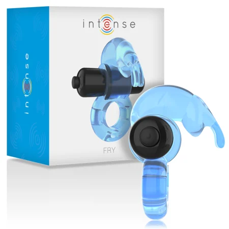 Inele penis - Inel vibrator Rabbit pentru cuplu, waterproof IPX7, albastru