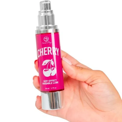 Lubrifianți - Lubrifiant Secret Play Cherry Hot Effect cu Efect de Încălzire și Aromă de Cireșe, 50 ml