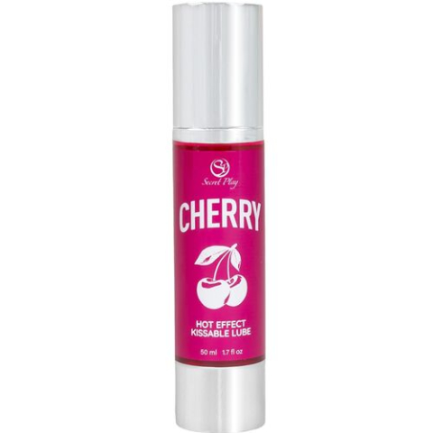 Lubrifianți - Lubrifiant Secret Play Cherry Hot Effect cu Efect de Încălzire și Aromă de Cireșe, 50 ml